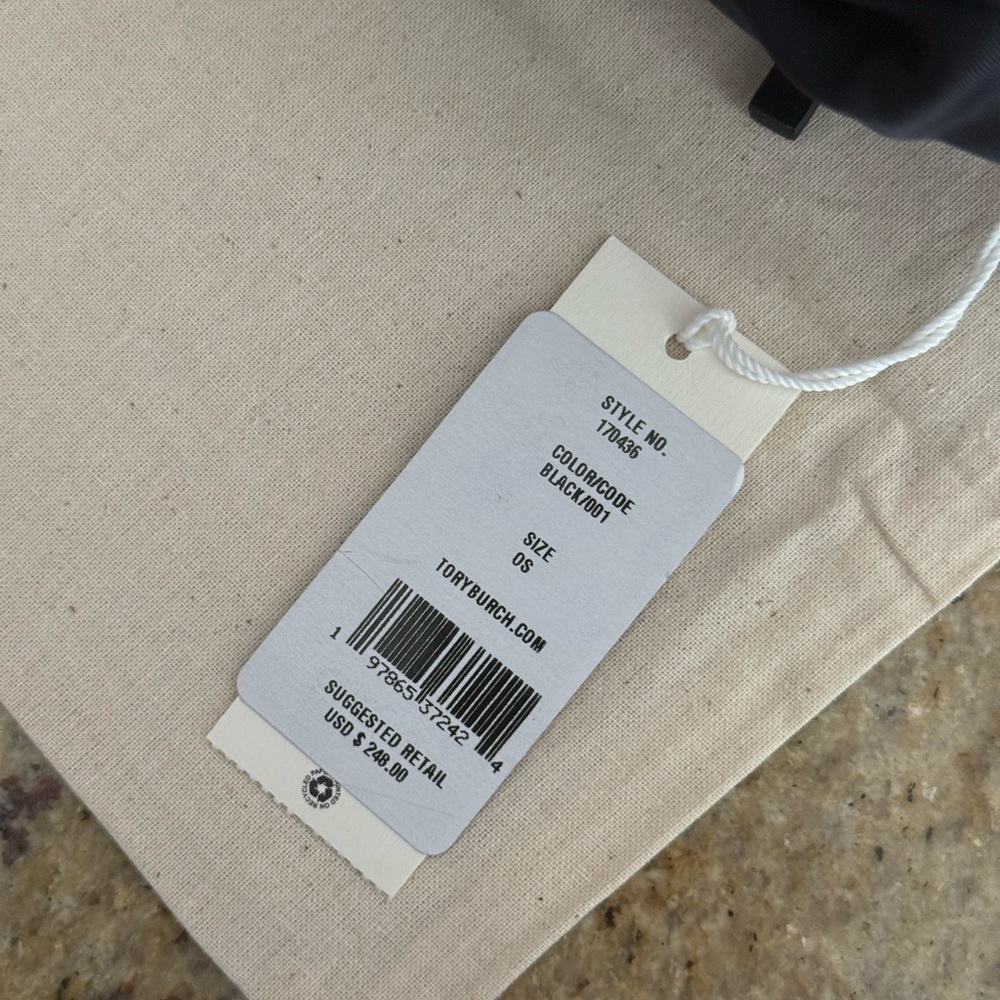 Tory Burch Black Belt Bag with Silver Accents - Picture 6 of 7